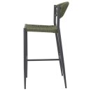 Bolero Eden PE Twist Rattan Outdoor Barhocker Grün...