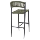 Bolero Eden PE Twist Rattan Outdoor Barhocker Grün (2 Stück)