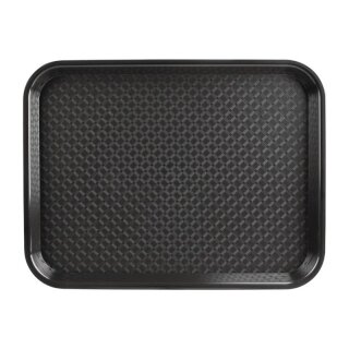 Olympia Kristallon Polypropylen Fast-Food-Tablett Schwarz Mittel 415mm
