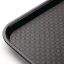 Olympia Kristallon Polypropylen Fast-Food-Tablett Schwarz Mittel 415mm