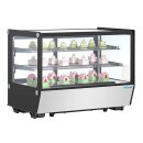 Polar G-Serie Theken-Kühlschrank Schwarz Quadratisches Glas 160L