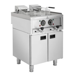 Buffalo 600 Serie freistehende Doppelbehälter-Elektrofritteuse 2x 8Ltr