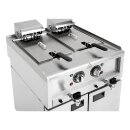 Buffalo 600 Serie freistehende Doppelbehälter-Elektrofritteuse 2x 8Ltr