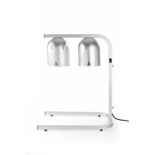 HENDI Infrarot-Wärmebrücke – Buffetwärmer mit 2 Lampen, Aluminium silber, 230 V