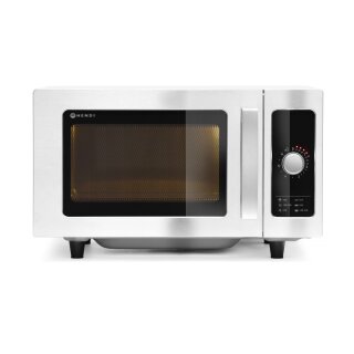 Gastro Mikrowelle mit 25 Liter und 1550 Watt aus Edelstahl