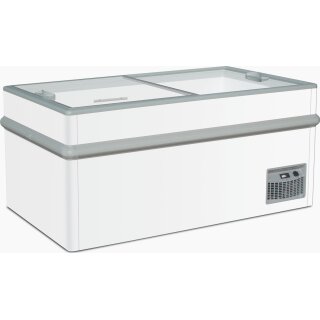 Gastro Speiseeistruhe mit Glasschiebedeckel - 597 Liter, -18/-25 °C, für den Einzelhandel