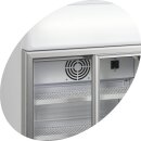 Esta Kühlschrank mit Glasschiebetüren - 100 Liter, LED-Werbetafel, weiß