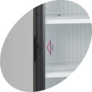 Esta Glastürkühlschrank mit Werbetafel - LED-Beleuchtung, Umluft, Schloss