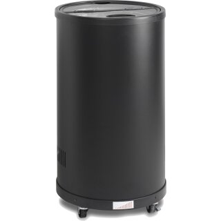 Esta Getränkekühltonne CC 45 IV´s - Umluftkühlung und Glasdeckel, schwarz
