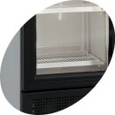 Esta Getränkekühlschrank Schmal mit Werbetafel - 182 Liter, Umluftkühlung, LED