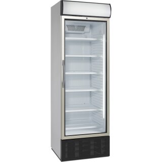 Eco Glastürkühlschrank mit Werbetafel - 298 Liter, Umluftkühlung, abschließbar