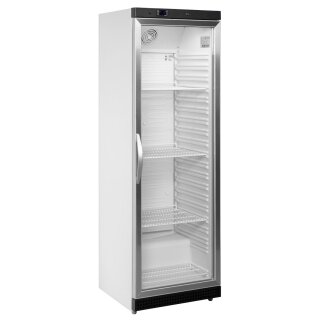 Gastro Kühlschrank mit 400 Liter - Glastür, LED, Schloss