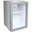 Tischkühlschrank 68 L Silber - Glastür, LED,...