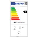 Tischkühlschrank 68 L Silber - Glastür, LED, Statische Kühlung