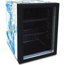 Schwarzer Kühlschrank mit statischer Kühlung -...