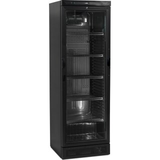 Schwarzer Kühlschrank für Getränke - 372 Liter, Umluft, schwarz