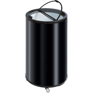 Gastro Kühltonne mit Rollen - Glasdeckel, 43 Liter, für Getränke