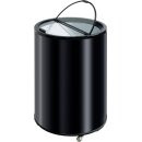 Esta Flaschenkühltonne mit Flip-Flap Glasdeckel - auf Rollen, 87 Liter, schwarz