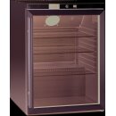 Edelstahl Kühlschrank mit 1 Glastür - 148...
