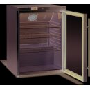 Edelstahl Kühlschrank mit 1 Glastür - 148...