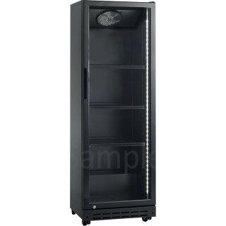 Esta Kühlschrank SD 181BE mit Glastür - 214 Liter, schwarz, Umluft