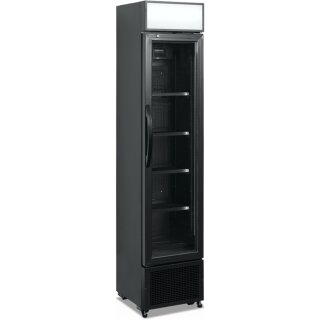 Esta Kühlschrank mit 182 Liter - Werbetafel, LED-Beleuchtung, schwarz