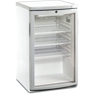 Gastro Getränkekühlschrank mit 92 Liter - Gewölbte Glasfront, Umluft