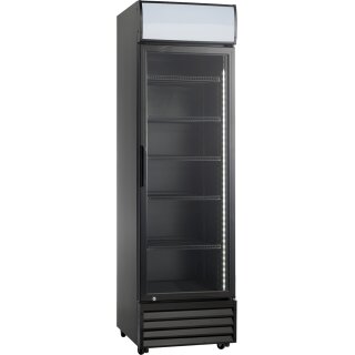 Gastro Kühlschrank mit Display - 317 Liter, Umluftkühlung, schwarz