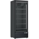 Schwarzer Kühlschrank mit 614 Liter - 1 Glastür, Umluftkühlung, LED