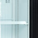 Gastro Getränkekühlschrank mit 1 Glastür - 182 Liter, schmal, Umluft