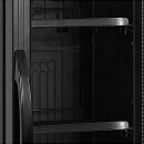 Gastro Flaschenkühlschrank mit 182 Liter - Schmale Ausführung, 1 Glastür, schwarz