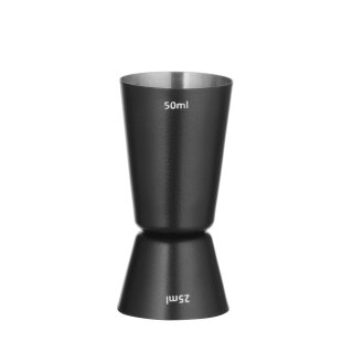 Barmaß 25/50 ml, BarUp, Schwarz, Ø45x(H)86mm
