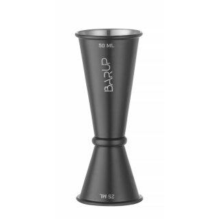 Barmaß 25/50 ml, BarUp, Schwarz, Ø44x(H)110mm