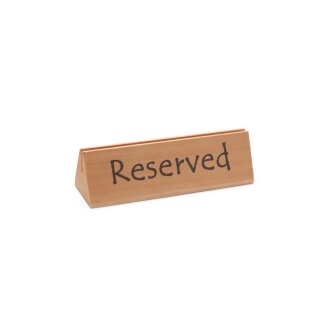 Tischschild Reserviert, HENDI, "reserved", 152x44x(H)44mm