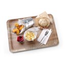 Serviertablett aus Melamin mit Holzoptik , AmerBox, Holz, 370x530mm