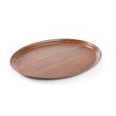 Serviertablett in Holzoptik, oval, AmerBox, Mahagoni, 200x265mm