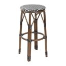 Bolero Pariser Stil PE Rattan Barhocker Schwarzer...