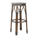 Bolero Pariser Stil PE Rattan Barhocker Schwarzer Punktmix (2 Stück)