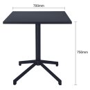 Bolero Porto Klapptisch Schieferblau 700x750mm