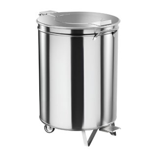 Gastro M Edelstahl-Treteimer mit Rädern 50L