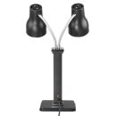 Buffalo Doppel-Wärmelampen-Tranchierstation Matt Schwarz 2x250W
