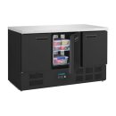 Polar G-Series Dreitüriger Kühltisch Schwarz 400Ltr