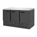 Polar G-Series Dreitüriger Kühltisch Schwarz 400Ltr