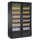 Combisteel Tiefkühlschrank CEB-1200F BL mit 2 Glastüren - schwarz, Umluft, LED-Beleuchtung