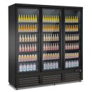 Tiefkühlschrank 3 Glastüren Schwarz Ceb-1600F Bl