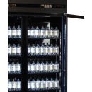 Combisteel Kühlschrank mit 3 Glastüren - 1180 Liter, schwarz, 1650 x 596 x 2003 mm
