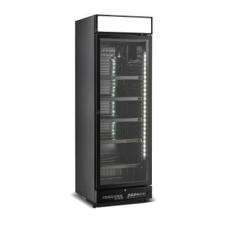 Kühlschrank 1 Glastür Schwarz Mit Canopy Sve-450 Blc