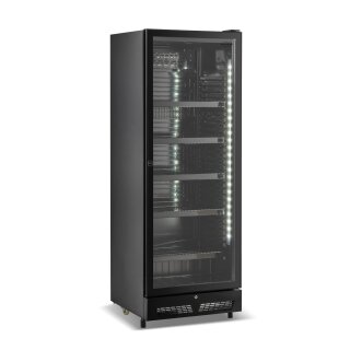 Combisteel Kühlschrank mit 1 Glastür - 400 Liter, LED-Beleuchtung, 5 Preiskartenhalter
