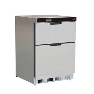Combisteel Kühlschrank mit 2 Schubladen - Umluftkühlung, Edelstahl, 101 Liter