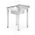 Spültisch â€“ verschraubt, Tiefe 600 mm, HENDI, Profi Line, Waschbecken in der Mitte, 600x600x(H)850mm